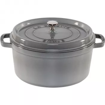 STAUB La Cocotte 28cm okrogla litoželezna kuhalna posoda, grafitno siva