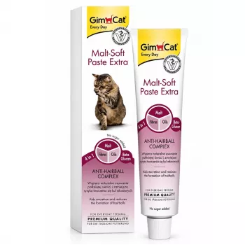 GimCat Malt-Soft pasta Extra - pasta proti tvorbi klobčičev dlak pri mačkah, 100g