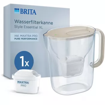 BRITA Style Essential XL vrč za filtriranje vode 3,6L bel + MAXTRA PRO Pure Performance Sand