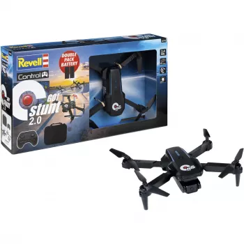 Revell RC Quadrocopter GO! Stunt 2.0 - 2,4 GHz 4-kanalni ready-to-fly dron s 6-osnim žiroskopom, headless načinom, 360° obrati, LED lučmi, 3 hitrostnimi stopnjami, LiPo akumulatorjem, za otroke od 8 let
