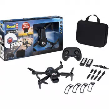Revell RC Quadrocopter GO! Stunt 2.0 - 2,4 GHz 4-kanalni ready-to-fly dron s 6-osnim žiroskopom, headless načinom, 360° obrati, LED lučmi, 3 hitrostnimi stopnjami, LiPo akumulatorjem, za otroke od 8 let