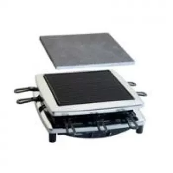 Steba RC 3 Plus Chrom raclette žar z naravno kamnito ploščo - 8 oseb, 1400W, krom