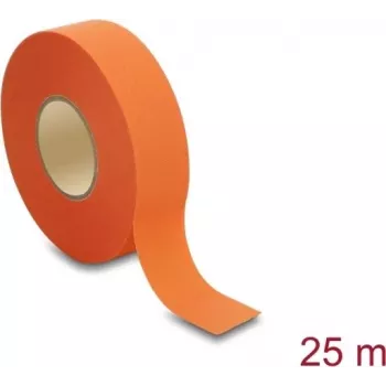 Delock tkani trak 25 m x 25 mm, odporen na trganje, samolepilni, oranžen