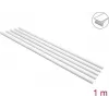 Samolepilni kabelski kanal Delock z drsnim pokrovom 20 x 10 mm, 1 m, 5 kosov, bel