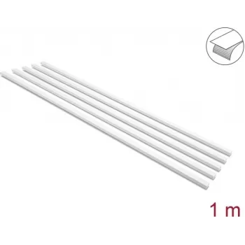 Samolepilni kabelski kanal Delock z drsnim pokrovom 20 x 10 mm, 1 m, 5 kosov, bel