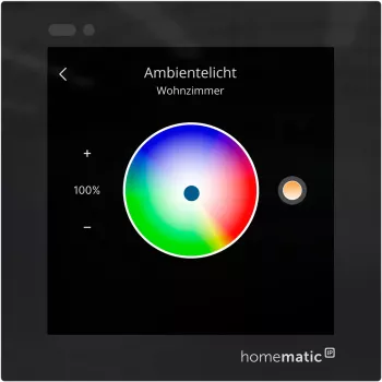 Homematic IP stenski termostat Glass Display (HmIP-WGD) - črn
