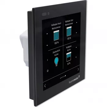 Homematic IP stenski termostat Glass Display (HmIP-WGD) - črn