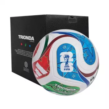 adidas World Cup 26 Trionda League nogometna žoga velikost 5 bela/črna/solar rdeča JD8045