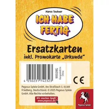 PEGASUS Ich habe fertig - nadomestne karte vkl. promo potrdilo (razširitev)