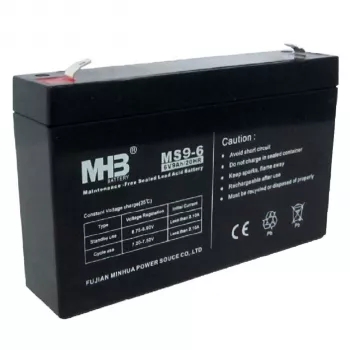 PowerWalker MHB MS9-6 6V 9Ah zatesnjena svinčeva kislinska baterija za sisteme UPS