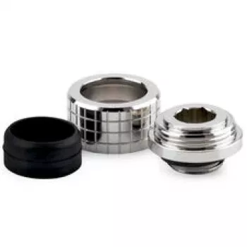 Thermal Grizzly DeltaMate cevna spojka, medenina - sijajni nikelj, za 14 mm trde cevi, navoj G1/4 palca