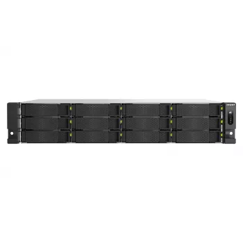 QNAP TS-H1465U-RP-8G 12 rež 2U rack NAS z Intel Xeon D-1622, 16GB DDR4 ECC, 2x 10GbE, redundantno napajanje