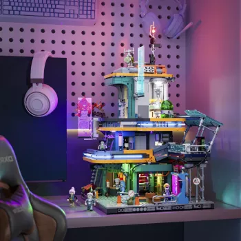 LUMIBRICKS Cyberpunk Neoncity - Apartment sestavljanka 1000 kosov