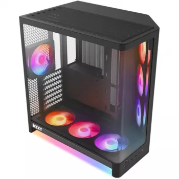 NZXT H6 RGB+ 2026 Mid-Tower Airflow igralno ohišje črno kaljeno steklo