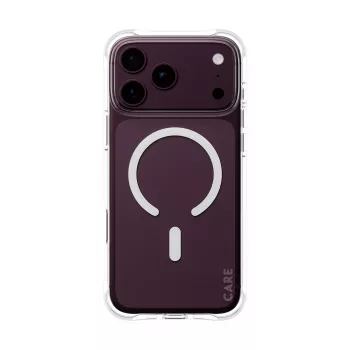 CARE by PanzerGlass Samba ovitek za iPhone 17/18 Pro Max prozoren bel MagSafe