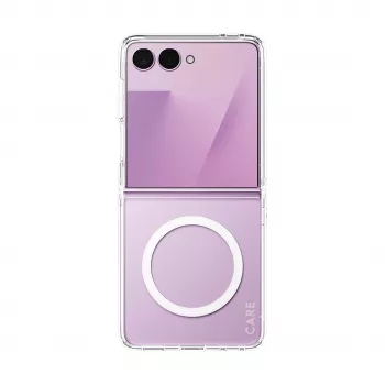 PANZERGLASS CARE Urban ovitek prozoren z belim Qi za Samsung Galaxy Z Flip8 / Z Flip7