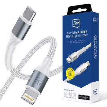 3mk Hyper Cable N-SERIES kabel USB-C na Lightning 3m PD 3.0 9V/3A 27W, bel