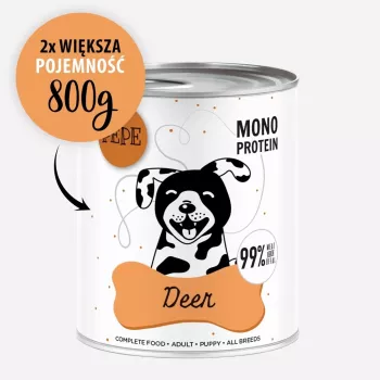 Paka Zwierzaka Pepe Jeleń mokra hrana za pse z jelenom 800g