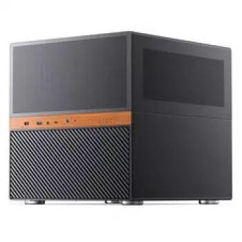 Jonsbo N6 ohišje NAS v obliki kocke, Micro-ATX, jeklo/mreža, črno