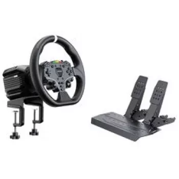 MOZA R5 Pro Racing Simulator - 5,5 Nm Direct Drive Wheelbase, 11-palčni usnjen volan, komplet 2 pedal