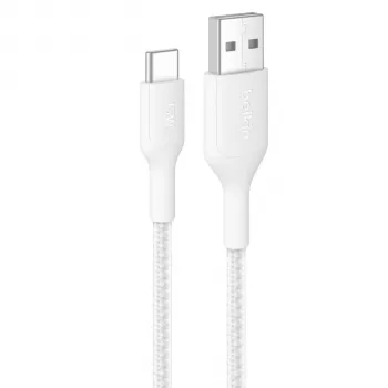 Belkin BOOSTCHARGE pleten kabel USB-C na USB-A 2m bel