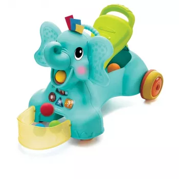 B-KIDS 3-v-1 sedeči, hodeči in jahalni slon Infantino