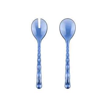 Guzzini Vanity jedilni pribor za solato Denim Blue, 2 kosa (vilica in žlica za serviranje)