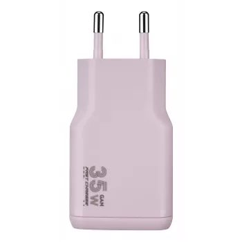 TUCANO ONE POWER KIT 35W GaN polnilnik s 60W kablom USB-C, roza