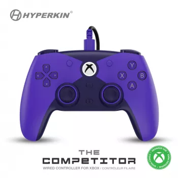 Hyperkin Competitor žični krmilnik za Xbox Series X|S, Xbox One in PC - vijoličen