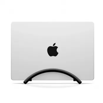 Twelve South BookArc Flex navpično stojalo za prenosnik MacBook in prenosnike, črno eloksiran aluminij, prostorsko varčna namizna priklopna postaja z upravljanjem kablov