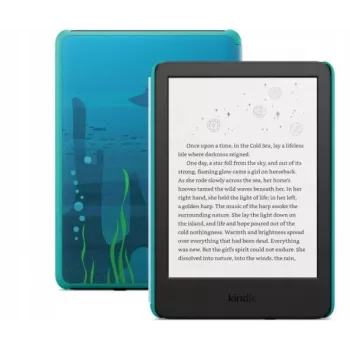 Amazon Kindle Kids 6 inch 16GB e-bralnik Ocean Explorer z zaščitnim ovitkom in 1 letom Amazon Kids+