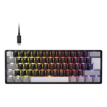 Corsair CLIPPER PRO MINI 60 Hall Effect 60% žična USB igralna tipkovnica z magnetnimi stikali QWERTZ, črna