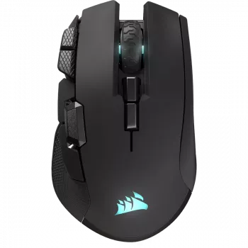 CORSAIR Ironclaw Wireless SE igralna miška - 26.000 DPI, optična, SLIPSTREAM Wireless, Bluetooth, USB, RGB, črna