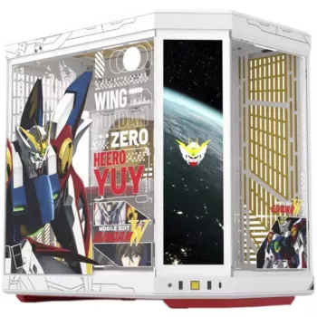 HYTE Y70 Touch Infinite Gundam Wing Edition ohišje Mid-Tower, dvojno kaljeno steklo, 4K zaslon na dotik, belo