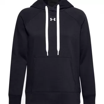 Under Armour Rival Fleece HB ženska pulover s kapuco, črna, 1356317 001