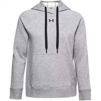 Under Armour Rival Fleece ženska pulover s kapuco, Mod Gray/bela