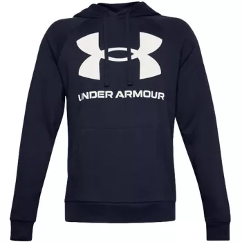 Under Armour Rival Fleece Big Logo HD moška pulover s kapuco, mornarsko modra, 1357093 410