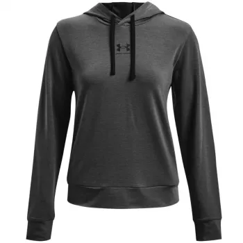 Under Armour moški pulover s kapuco Rival Terry, Graphite Medium Heather/Black, 1369855-010