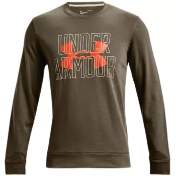 Under Armour UA Rival Terry Logo Crew moški pulover Forest Green