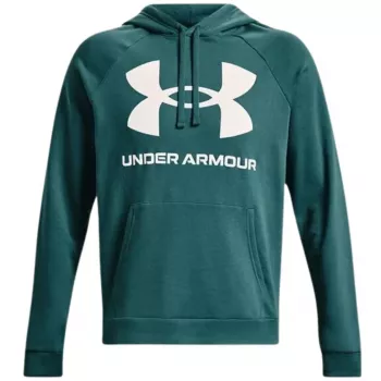 Under Armour Rival Fleece Big Logo moška kapuca HD Green 1357093 722