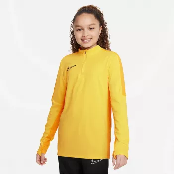 Nike Dri-FIT Academy 23 Drill Top SS otroška nogometna trenirka zgornji del, Opti Yellow/Black, XS