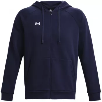 Under Armour moška jopa s kapuco na zadrgo Rival Fleece, Midnight Navy