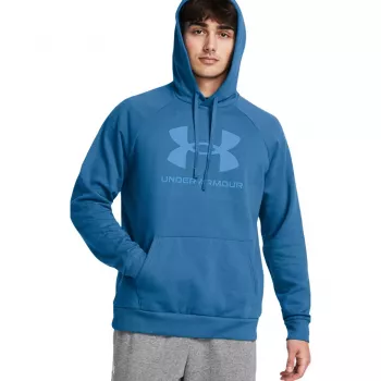 Under Armour moška jopa s kapuco Rival Fleece Logo HD, Academy Blue, M