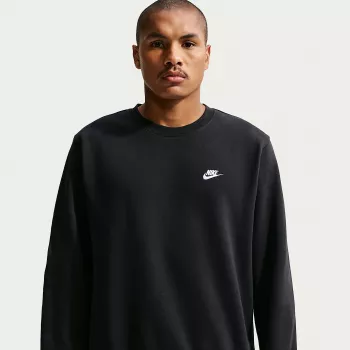 Nike Club Fleece moški pulover s kapuco, črn, S