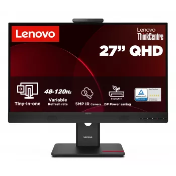 Lenovo ThinkCentre Tiny-in-One 27 Gen6 27 inch UHD IPS monitor z vgrajeno spletno kamero, zvočniki in USB zvezdiščem