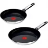 Komplet ponev Tefal Emotion iz nerjavnega jekla, 2-delni, 24/28 cm