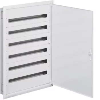 HAGER FW636FT podometni razdelilnik, 6 vrst, 216 modulov, sponke PE/N, IP30, bel