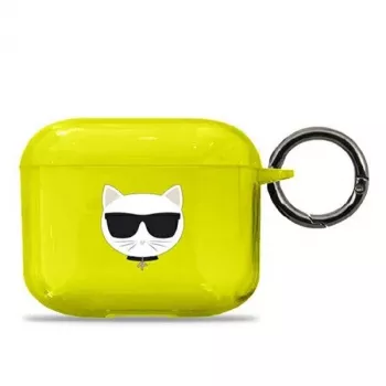 Karl Lagerfeld KLA3UCHFY ovitek za AirPods 3, rumen, Choupette