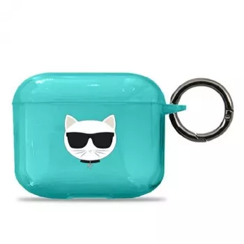 Karl Lagerfeld KLA3UCHFL ovitek za AirPods 3, moder, Choupette