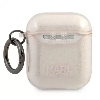 Karl Lagerfeld KLA2UKHGD ovitek za AirPods 1/2 zlat bleščice Karl Head